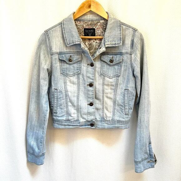 Love Culture Denim Jacket Light Wash Women's Medium - Picture 1 of 9